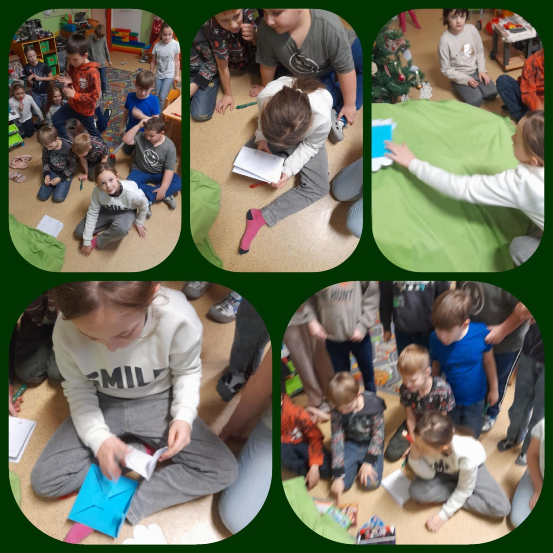 nejdříve zazpívání koled, přečtení dopisu od Ježíška