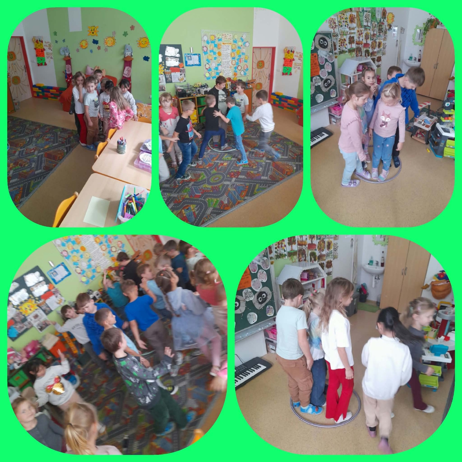 pohybová hra "barevné listí"